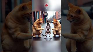 Skinny Cat Was Bullied #shorts #cat #kitten #cute #youtubeshorts #fyp #viralvideo