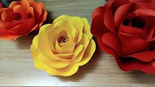 DIY - Paper Rose Backdrop - Cách Làm Hoa Hồng Giấy Khổng Lồ Backdrop - Lana Paper Flowers