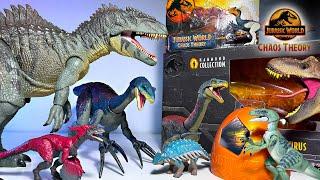 NEW GIGANOTOSAURUS, THERIZINOSAURUS, Pyroraptor, Delta, Captivz Chaos Theory Surprise Egg, Guan Long