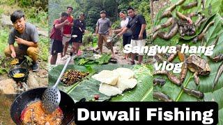 Fishing  In Himalayan River Sammewa Khola Of Nepal Traditional Duwali Fishing Cooking