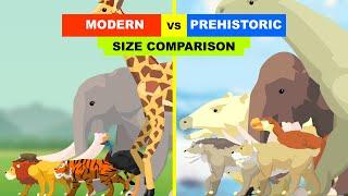 Modern vs Prehistoric Animals Size Comparison | Animal Animation