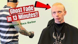 How To  Do A Perfect Fade Tutorial. “Ghost Fade” By Thomas Baca Barber