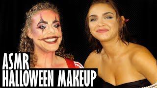 ASMR  Halloween Makeup Tutorial Peyton & Corrina Rachel  Glamour Clown Makeup