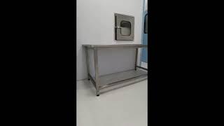 Stainless Steel LAb Table & Pass Box - ZH Lab Furniture