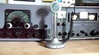 K7PP, Zero beating an AM signal with Johnson Viking Valiant Ham Radio