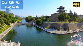 Walk on Xi'an City Wall between Shangde Gate and Changle Gate｜ China｜西安城墙（尚德门至长乐门） ｜4K HDR｜2021