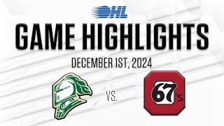 OHL Highlights: London Knights @ Ottawa 67's Dec. 1, 2024