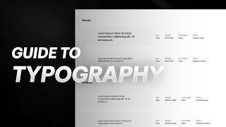 The ULTIMATE GUIDE to TYPOGRAPHY in UI Design!