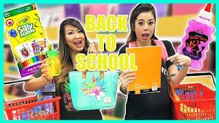 BACK TO SCHOOL SUPPLIES SHOPPING CHALLENGE RACE with Princess Squad