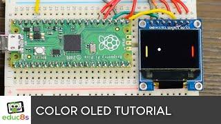 Raspberry Pi Pico Color OLED (SSD1331) display tutorial using CircuitPython.