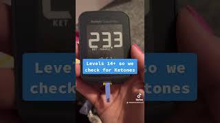 Glucose & Ketone check.. #diabetic #diabeticdiamond #t1d #awareness #tiktok #follow #vlog #brave