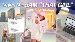 trying the viral 5AM “THAT GIRL” MORNING ROUTINE ️ being productive + mindful