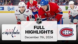 NHL Highlights | Capitals vs. Canadiens | December 07, 2024