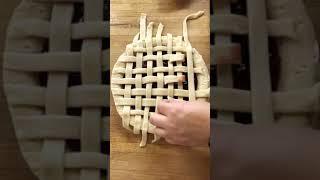 Cherry Pie with Lattice Top! #satisfying #madefromscratch #stepbystep #autumnvibes #pies #bakery