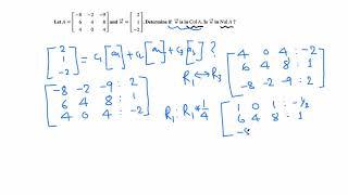 Linear Algebra: check if a vector is in Null space of A and in Column space of A