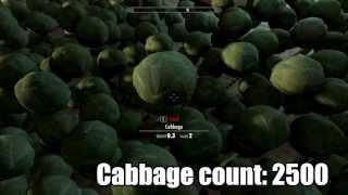 Filling up Belathor's goods with Cabbage.