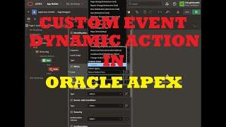 Custom Event in Oracle APEX Dynamic Action