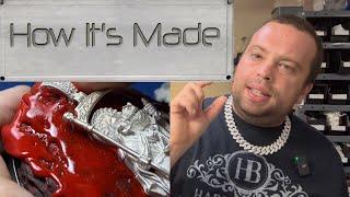 How Its Made - Iced Out Moissanite & Diamond Jewelry - In Depth Review By Harlembling