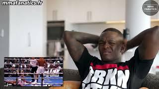 Israel Adesanya réagit à la défaite par KO de Francis Ngannou face à Joshua (traduction française)