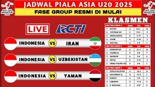 Jadwal Piala Asia U20 2025 - Timnas Indonesia vs Iran - Piala Asia U20 2025 - Live RCTI