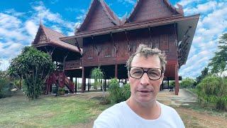 Key To Retire In Thailand - Waterfront Thai Wooden House Tour!