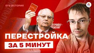 ПЕРЕСТРОЙКА за 5 МИНУТ | История ЕГЭ