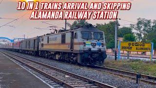 10 In 1 Express Trains Arriving & Skipping ALAMANDA RAILWAY STATION