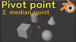 Pivot point 2. median point (blender 3d tutorial)