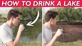 TOO THIRSTY? - How to DRINK A LAKE! (Visual Effects Illusion)