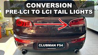 DIY Car Upgrade Mini Clubman S F54 To LCI Union Jack Tail Lights