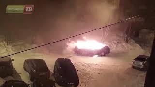 Сгорел автомобиль Audi A6