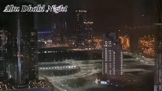 Abu Dhabi night view from drone.