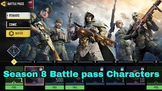 Season 8 Battle pass confirmed characters COD Mobile