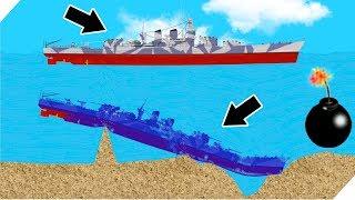 КАК ПОТОПИТЬ ВОЕННЫЙ КОРАБЛЬ В FLOATING SANDBOX! СИМУЛЯТОР ЗАТОПЛЕНИЯ КОРАБЛЕЙ