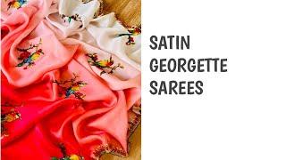 satin Georgette sarees || partywearsarees || online shopping