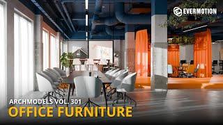 Office Furniture 3D Assets Collection - Archmodels vol. 301