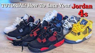 TUTORIAL: How To Lace and Style Your Jordan 4 "Red Thunder" & On Feet