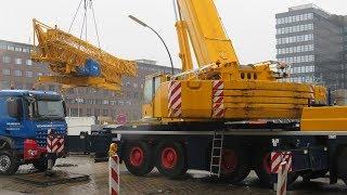 Soeren66 - LIEBHERR LTM 1220-5.2 hebt einen POTAIN IGO T 85 in eine Baugrube