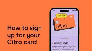 How to signup for your Citro card and verify your ID