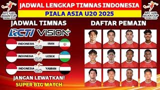 Jadwal Timnas Indonesia U20 - Indonesia vs Iran - Piala Asia U20 2025 - Live RCTI