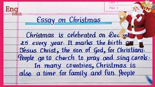 Essay on Christmas in English | English writing | English Handwriting | Writing | Eng Teach