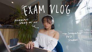 FINALS VLOG | 72hrs productive cafe studying, PhD qualifying exam, endless Anki cards, days in life