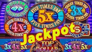 Jackpot Handpay Double 3X4X5X Pay! * Old School Top Dollar Slot