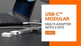 j5create USB-C™ Modular Multi-Adapter with 2 Kits | Model: JCD375