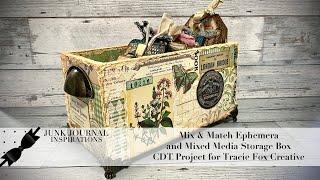 Vintage-Style Mixed Media Box with Mix & Match Ephemera | CDT @TracieFoxCreative | Advertisement