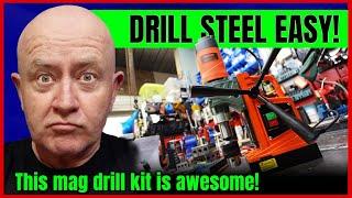 Drill steel like butter! (Vevor magnetic drill performance test.) | Auto Expert John Cadogan