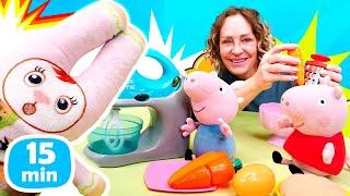 Peppa Wutz und Nicole Kompilation - 5 Folgen am Stück. Die tollsten Spielzeug Videos für Kinder