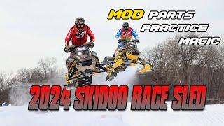 SKIDOO RACE SLED WITH MOD PARTS // TESTING // SNOCROSS VLOG