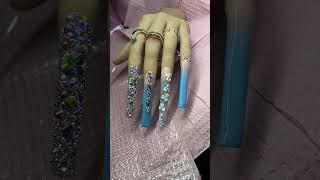  How To Do Nail art, Acrylic nails BLINGED OUT TAPERED SQUARE NAILS #101