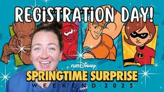 runDISNEY REGISTRATION DAY!! | Springtime Surprise | Officially registered for a Perfect Season!